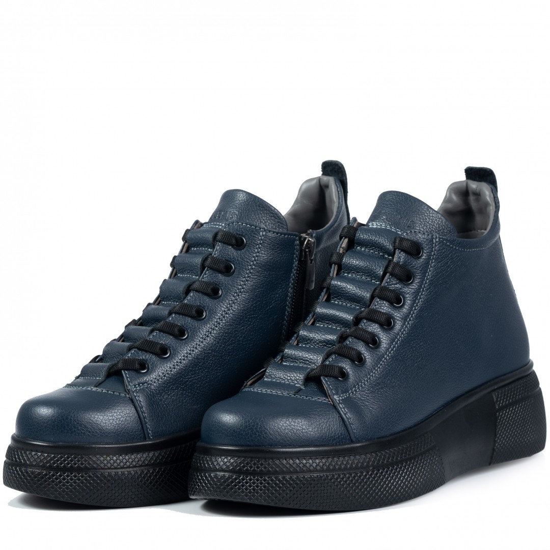 Ghete dama premium, Glemis, piele naturala - Cod: PS-asti-1135, Culoare: Blue Bizon, Marime: 38 (24.9 cm)
