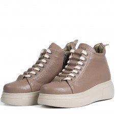 Ghete dama premium, Glemis, piele naturala - Cod: PS-asti-1135, Culoare: Taupe Bizon, Marime: 38 (25 cm)