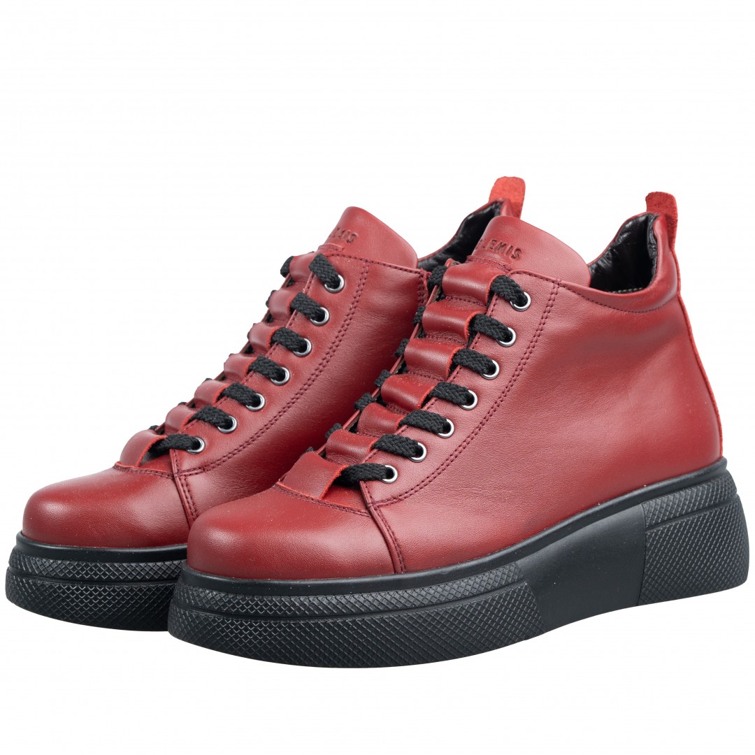 Ghete dama premium, Glemis, piele naturala - Cod: PS-asti-1135, Culoare: Visiniu Box, Marime: 38 (24.9 cm)