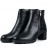 Ghete dama clasic, Glemis, piele naturala - Cod: PS-athena-160, Culoare: Negru Box, Marime: 38 (24.6 cm)