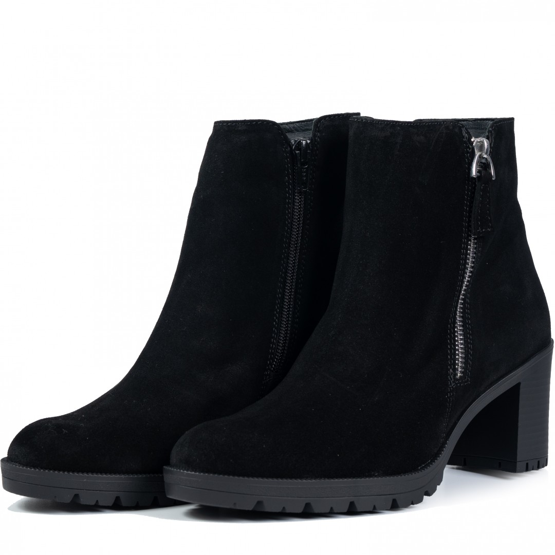 Ghete dama clasic, Glemis, piele naturala - Cod: PS-athena-160, Culoare: Negru Velur, Marime: 38 (24.6 cm)