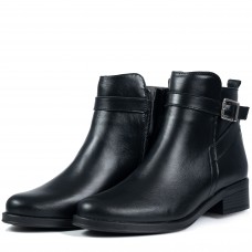 Ghete dama clasic, Glemis, piele naturala - Cod: PS-carmen-10, Culoare: Negru Box, Marime: 38 (25.2 cm)