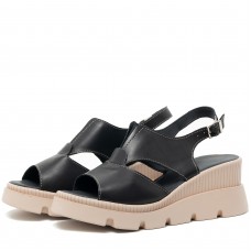 Sandale dama ortopedice, Glemis, piele naturala - Model: IB-1675, Culoare: Negru, Numar: 36
