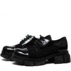 Pantofi casual dama, Glemis, piele naturala - Model: IB-2410, Culoare: Negru, Marime: 38 (25 cm)