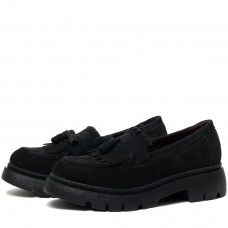 Pantofi casual dama, Glemis, piele naturala intoarsa - Model: IB-2605, Culoare: Negru, Marime: 36 (23 cm)