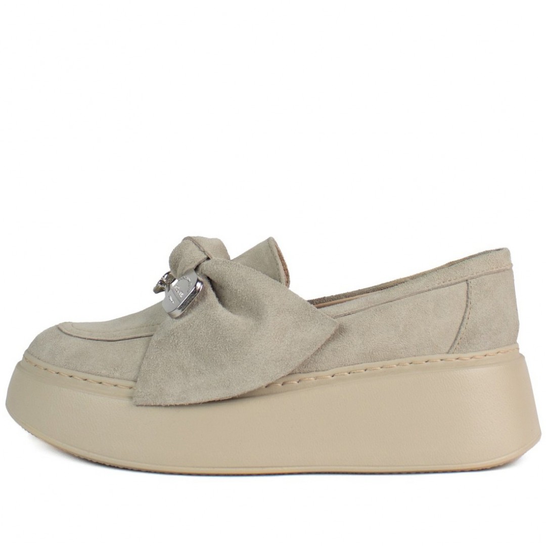 Pantofi dama, Glemis, piele naturala intoarsa - Model: IB-2635, Culoare: Bej, Marime: 37 (24.5 cm)