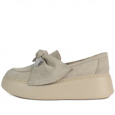 Pantofi dama, Glemis, piele naturala intoarsa - Model: IB-2635, Culoare: Bej, Marime: 38 (25 cm)