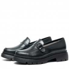 Pantofi casual dama, Glemis, piele naturala - Model: PS-ionela-1150, Culoare: Negru Box, Marime: 37 (24.3 cm)