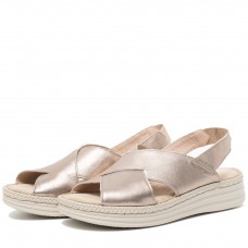 Sandale dama confort, Glemis, piele naturala - Model: Serina, Culoare: Auriu roscat, Marime: 35 (23 cm)