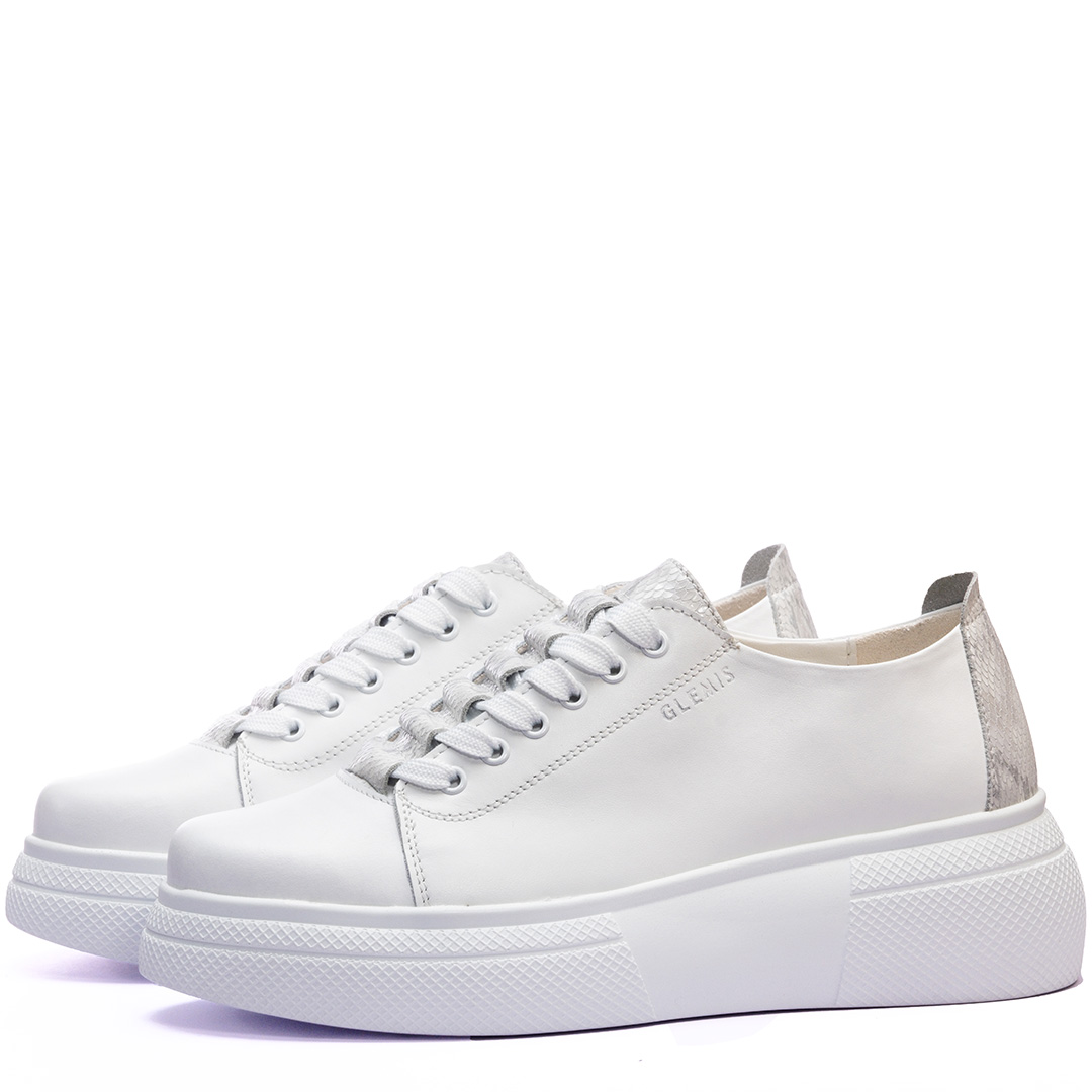 Pantofi sport dama premium, Glemis, piele naturala - Cod: PS-1065, Culoare: Alb, Marime: 38