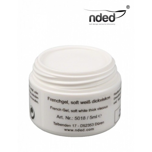 Gel Alb Pentru Unghii French Gel White Nded 15 Ml